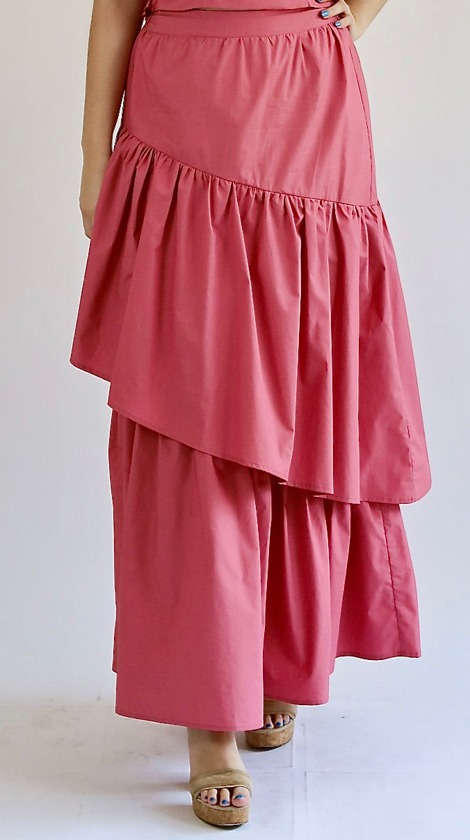 Tiered maxi skirt top au