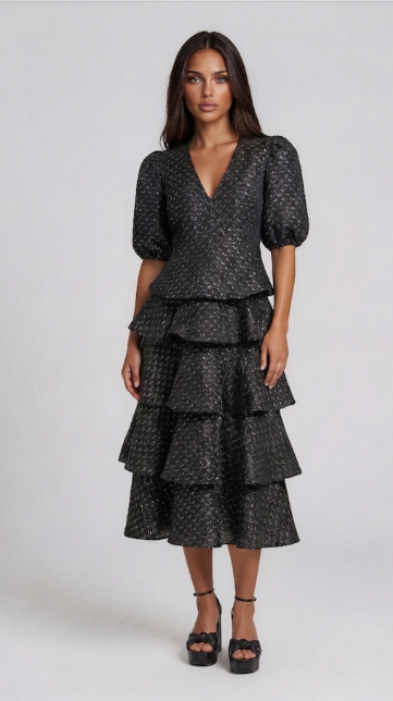 Winslet Dress in Midnight Wave